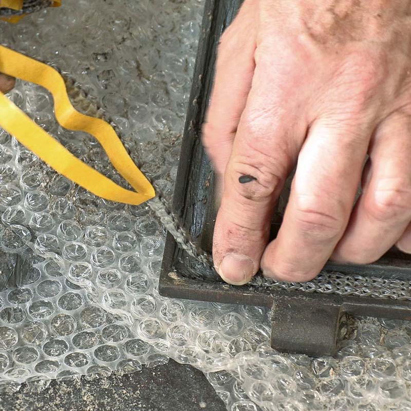 Glassfiberpakning vedovn