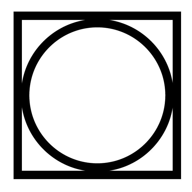 Vaskesymbol viser at det gerne må komme i tørretumbleren