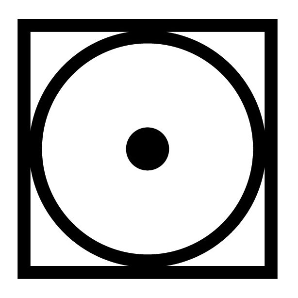 Symbol for tørres ved lav varme