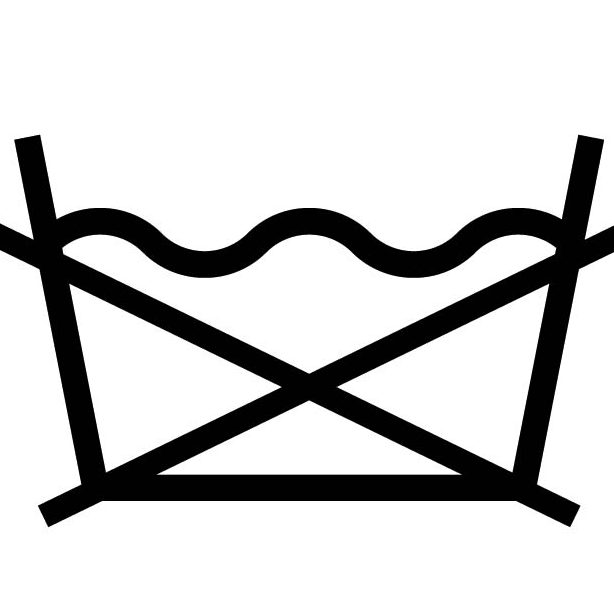 Pesumerkki: Vesipesu kielletty