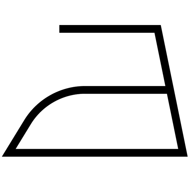 Voi silittää -pesumerkki