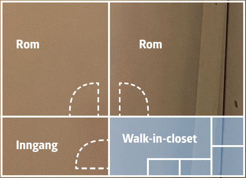 Bygge walk in closet tegning