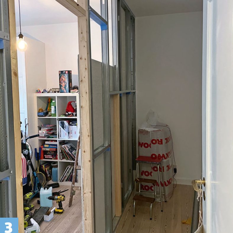 Vaatehuoneen rakentaminen: Vahvista oviaukon reunat