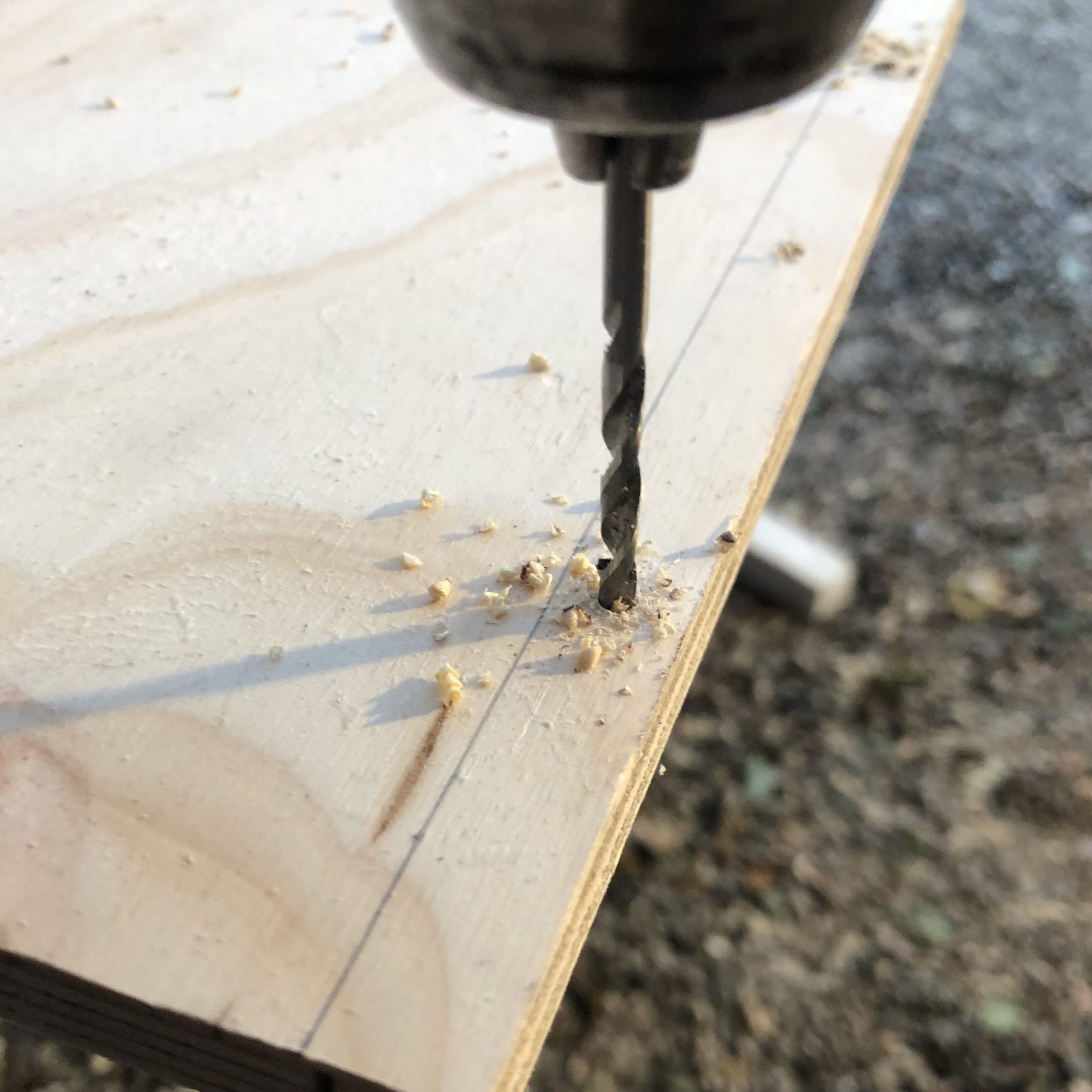 Rakenna siilinpesä: Poraa reiät.