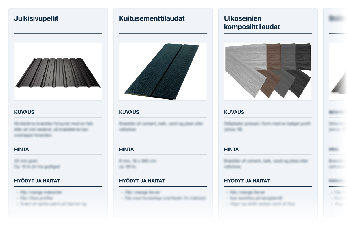 Huoltovapaat seinäpinnoitteet