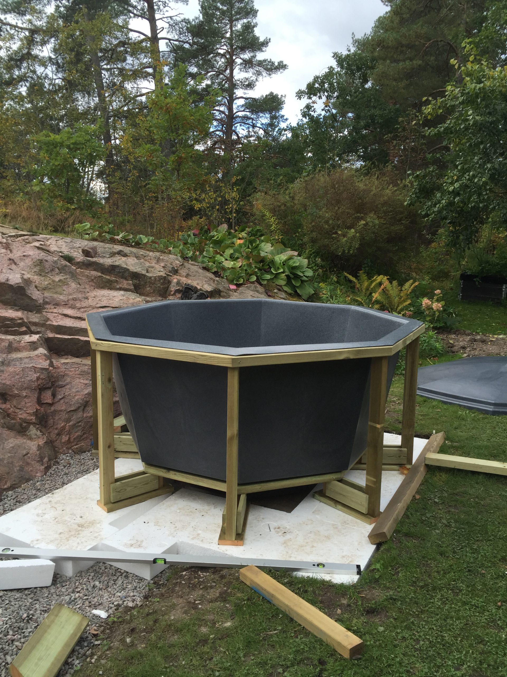 Innebygget badestamp