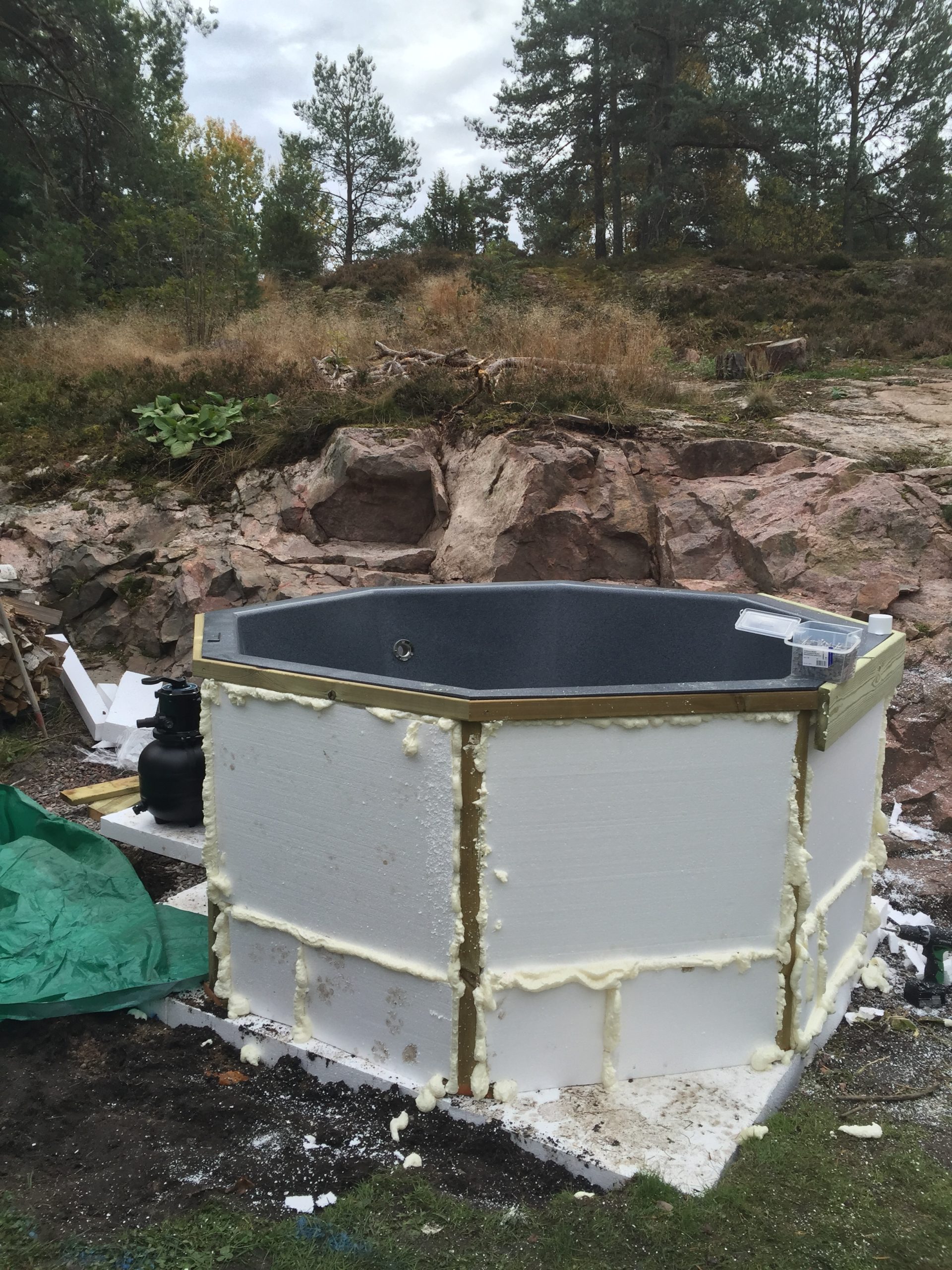 Innebygget badestamp