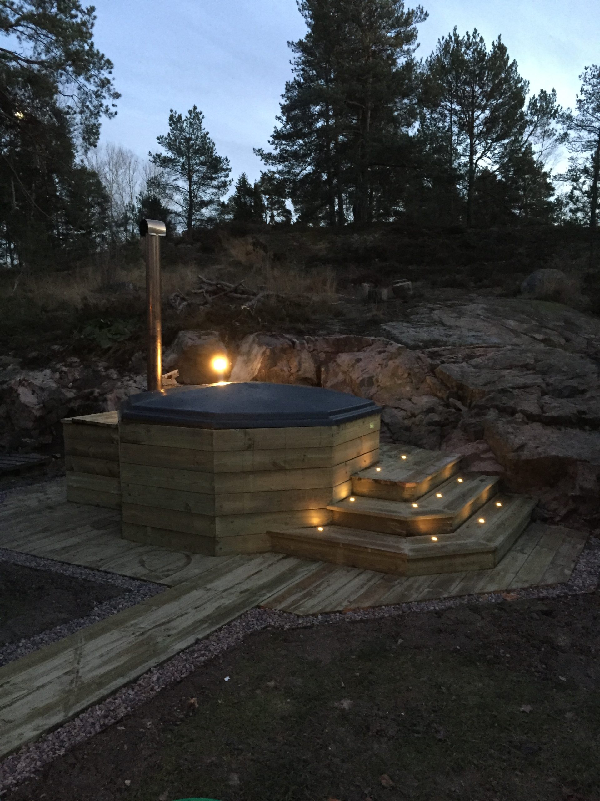 Innebygget badestamp