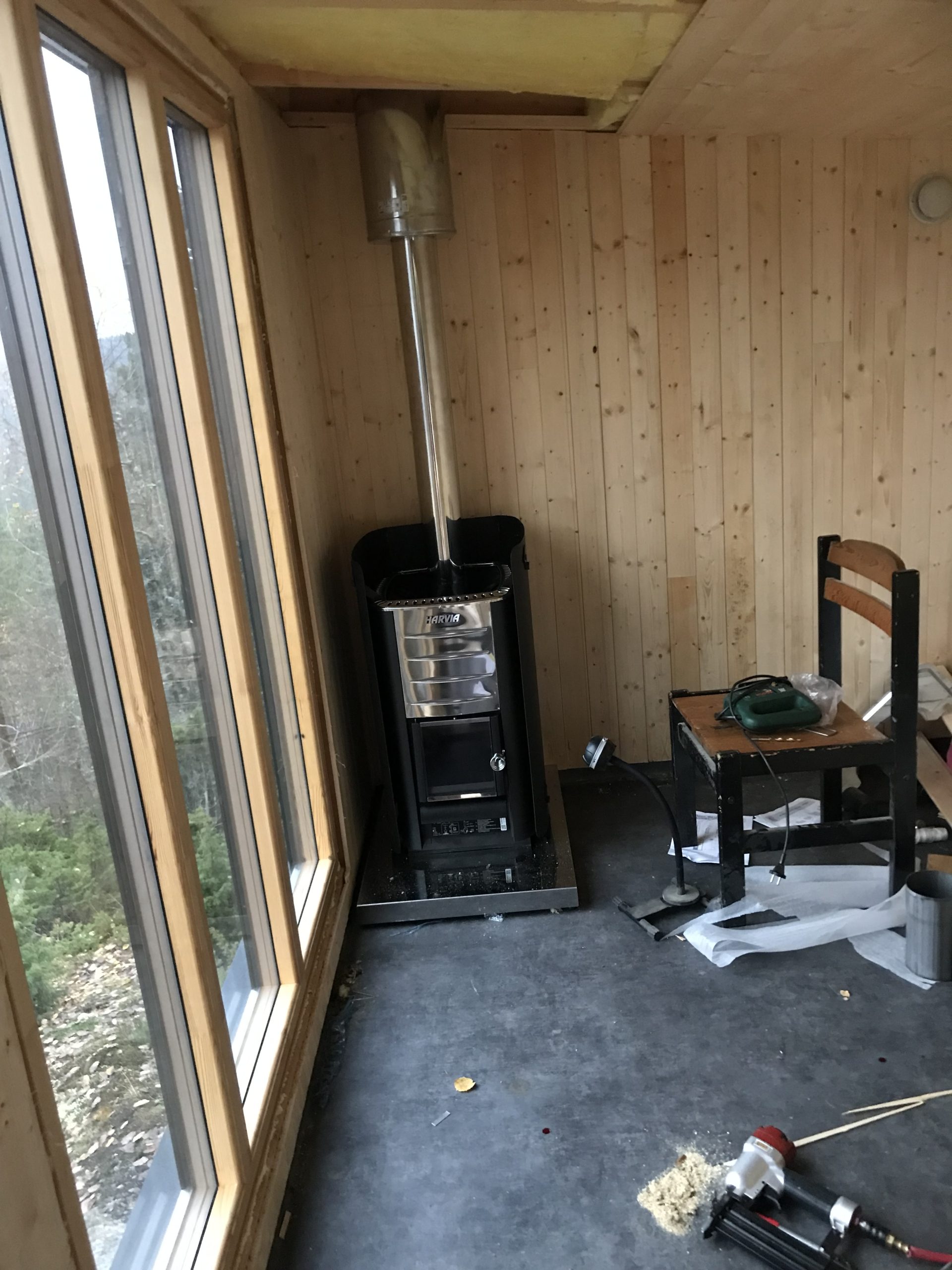 Sauna panoraamaikkunalla