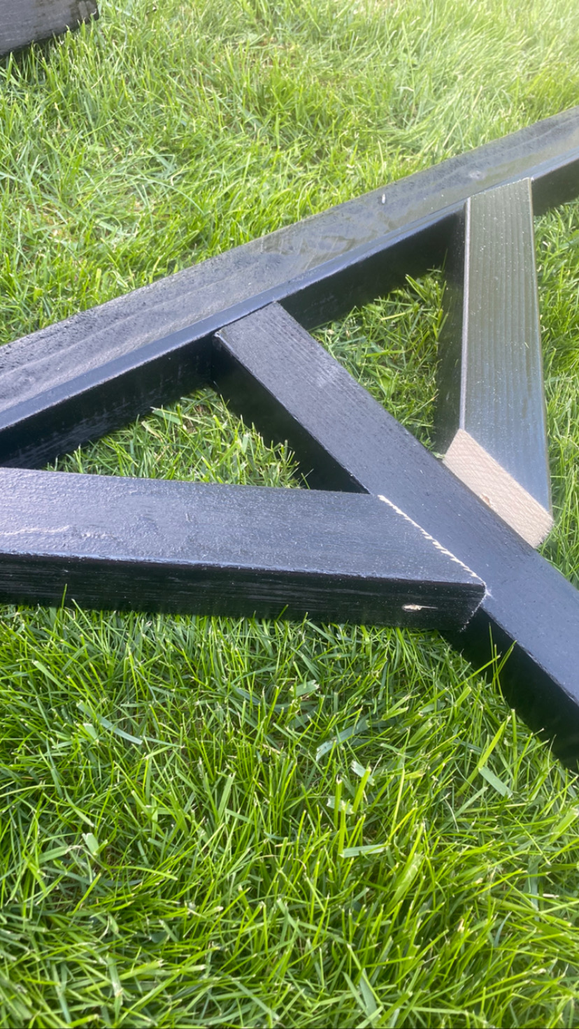 Hönsgård byggd av moduler