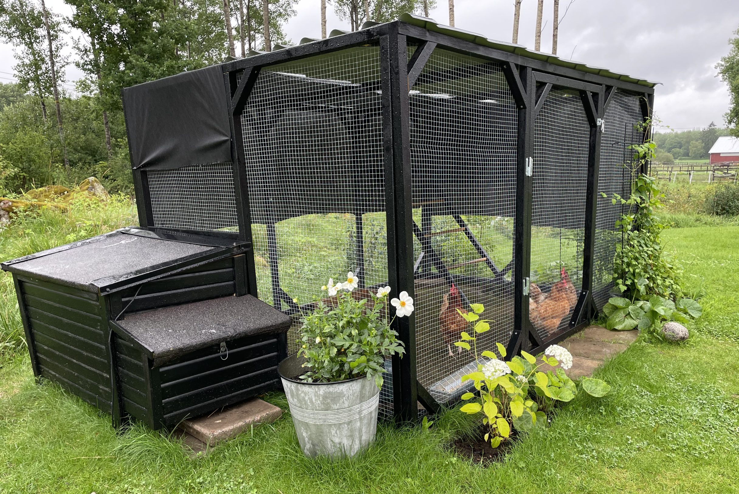 Hønsegård i moduler