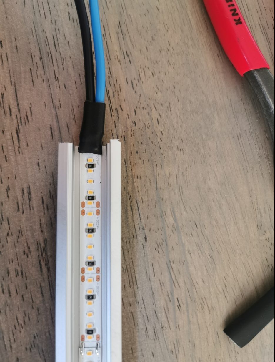 Stålgelender med lys