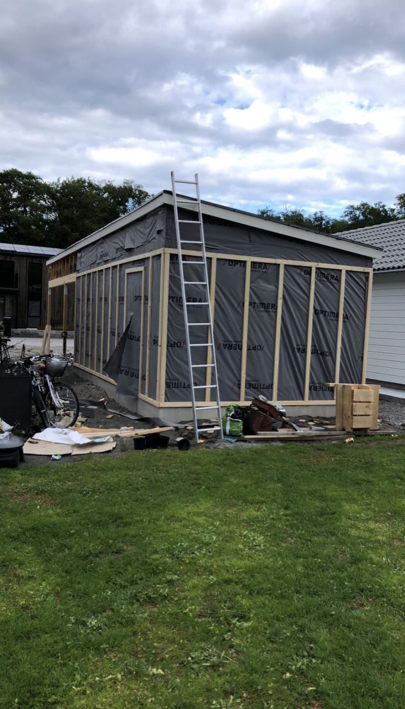 Carport med støpt fundament