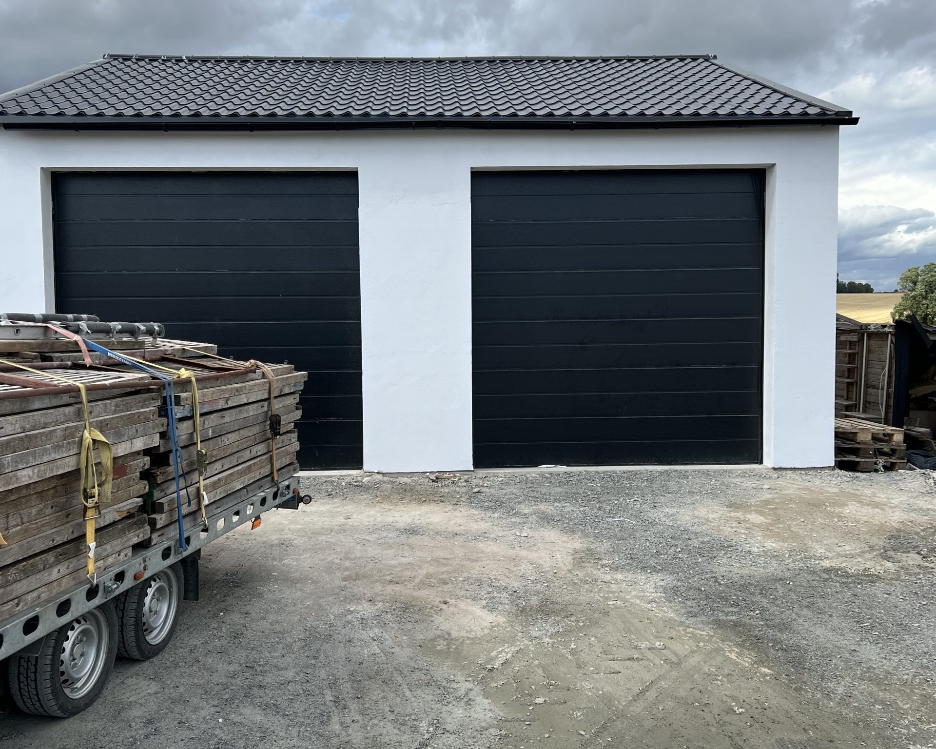 Garage av lecablock