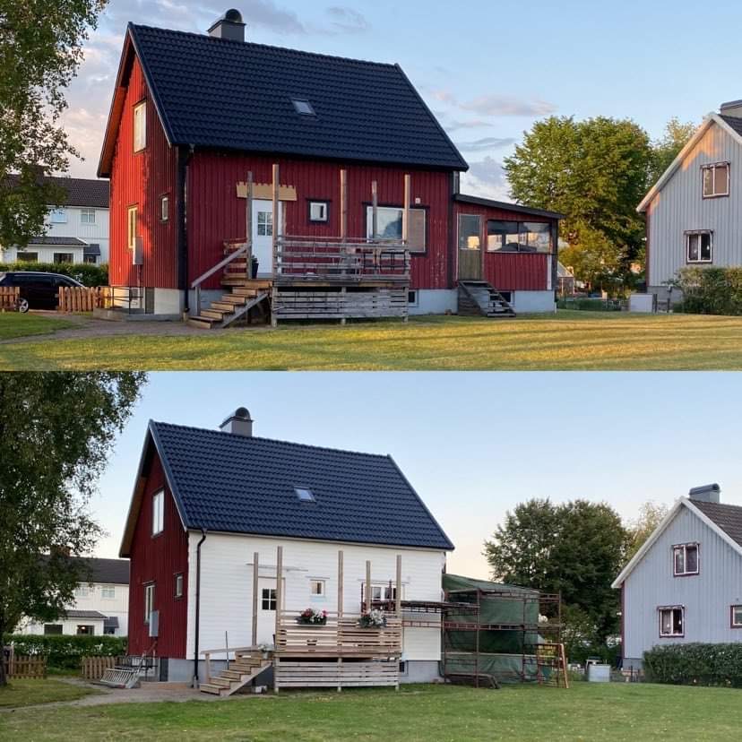 Ny fasad och fönster
