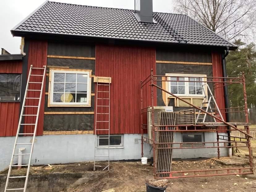 Ny fasad och fönster