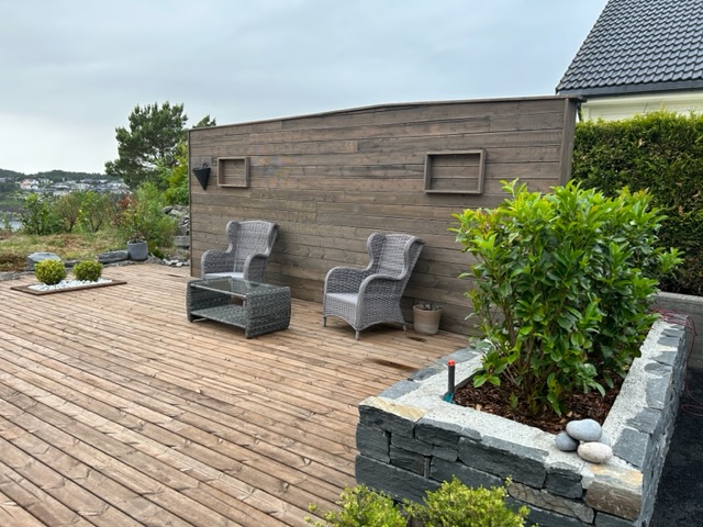 Uteområde med läskydd