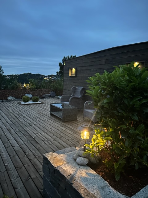 Uteområde med läskydd