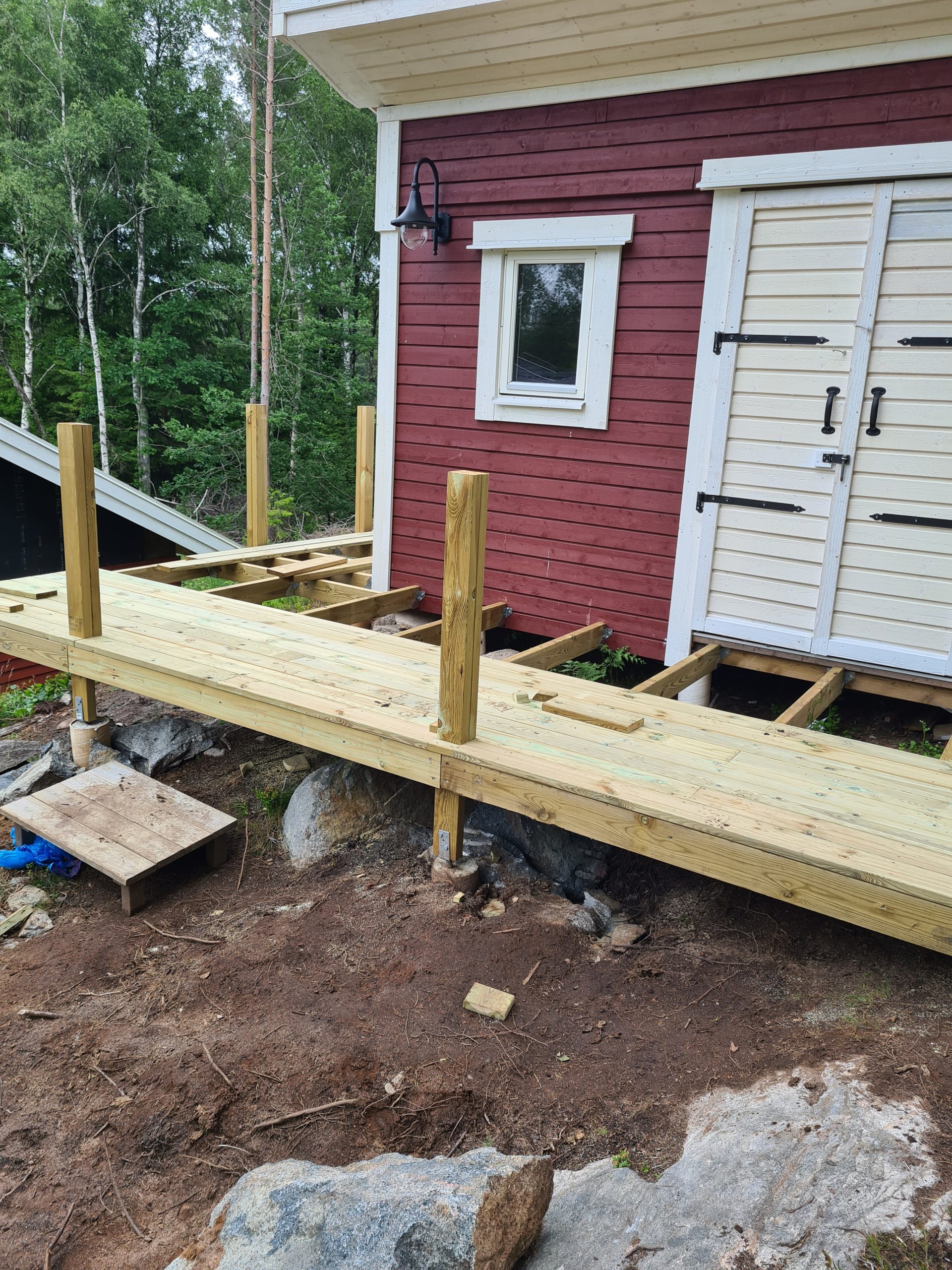 Anneks på punktstøbt fundament