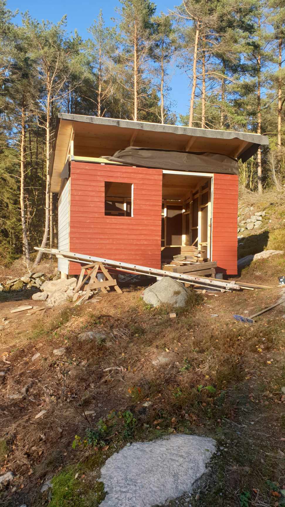 Anneks på punktstøbt fundament