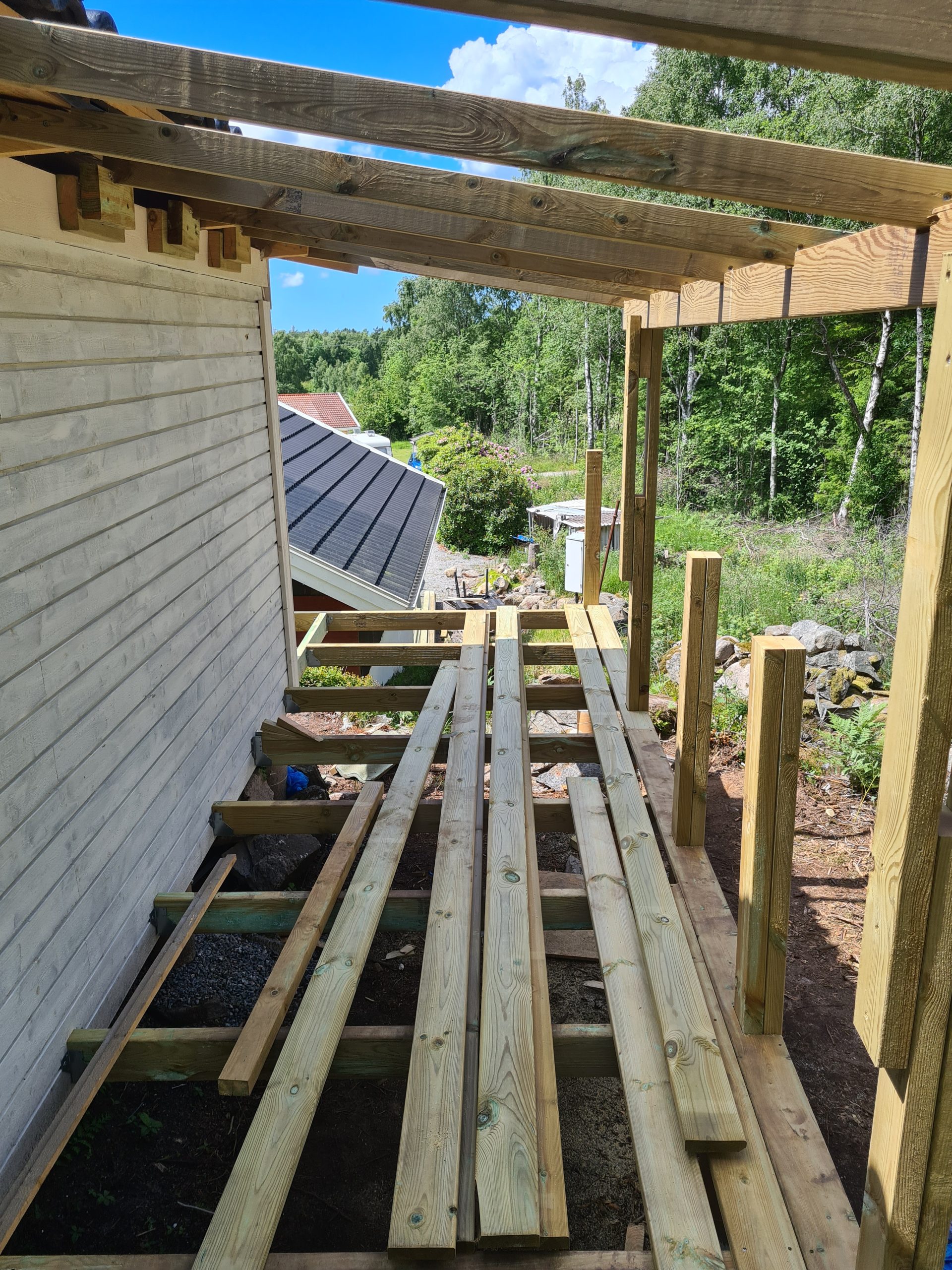 Anneks på punktstøbt fundament