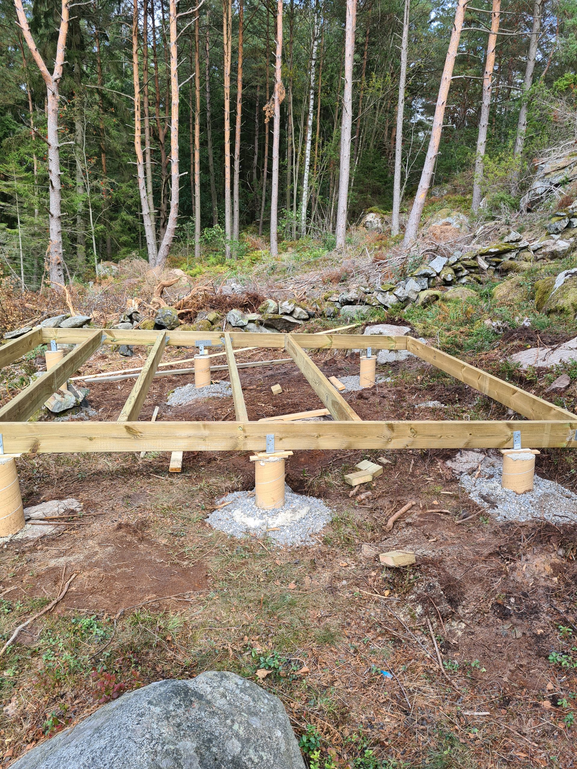 Anneks på punktstøbt fundament