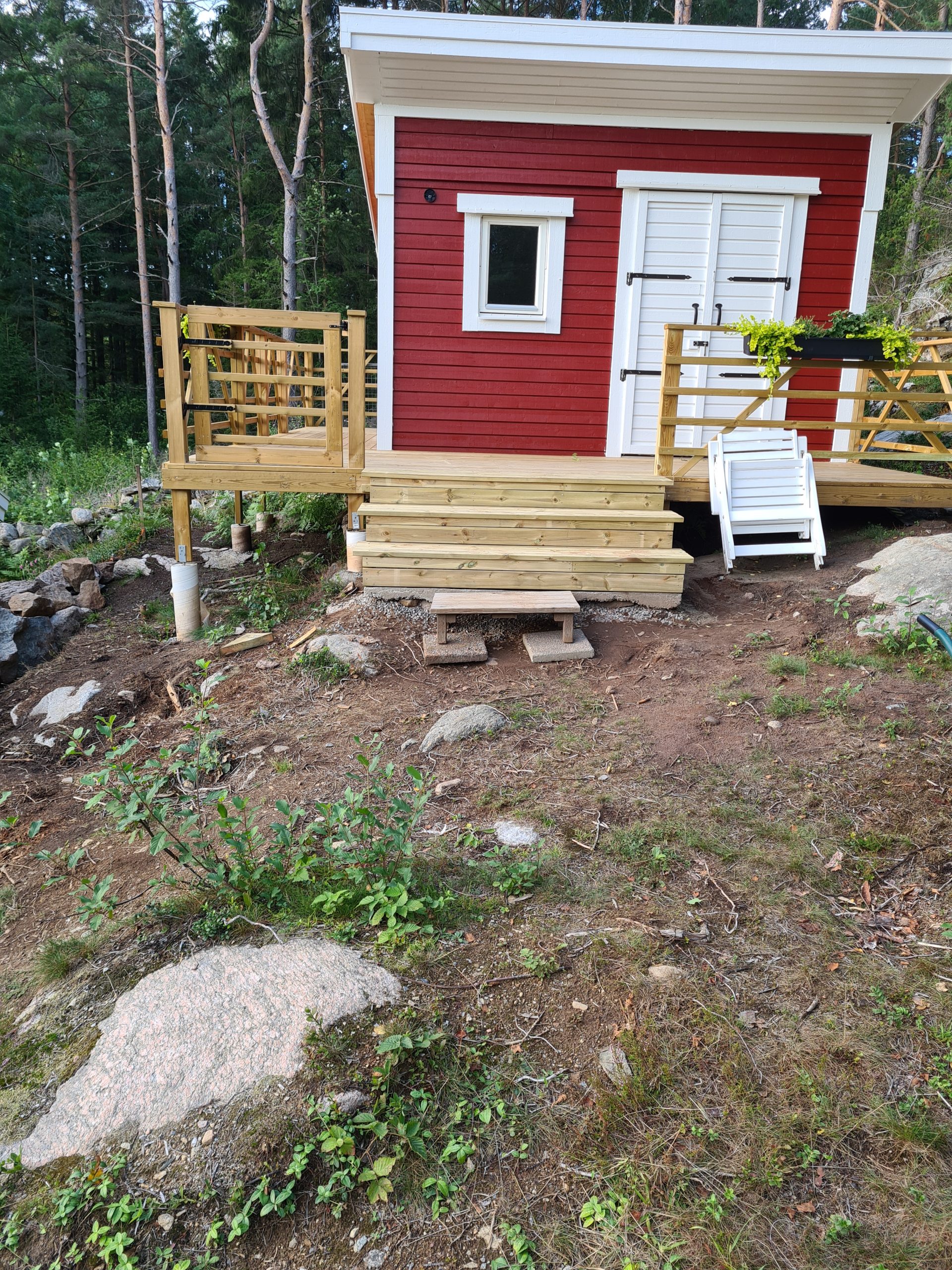 Anneks på punktstøbt fundament