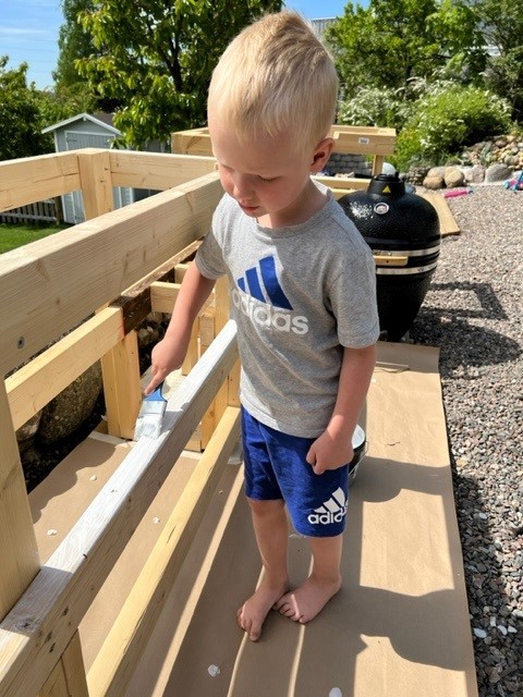 Utekjøkken med liggende bordkledning