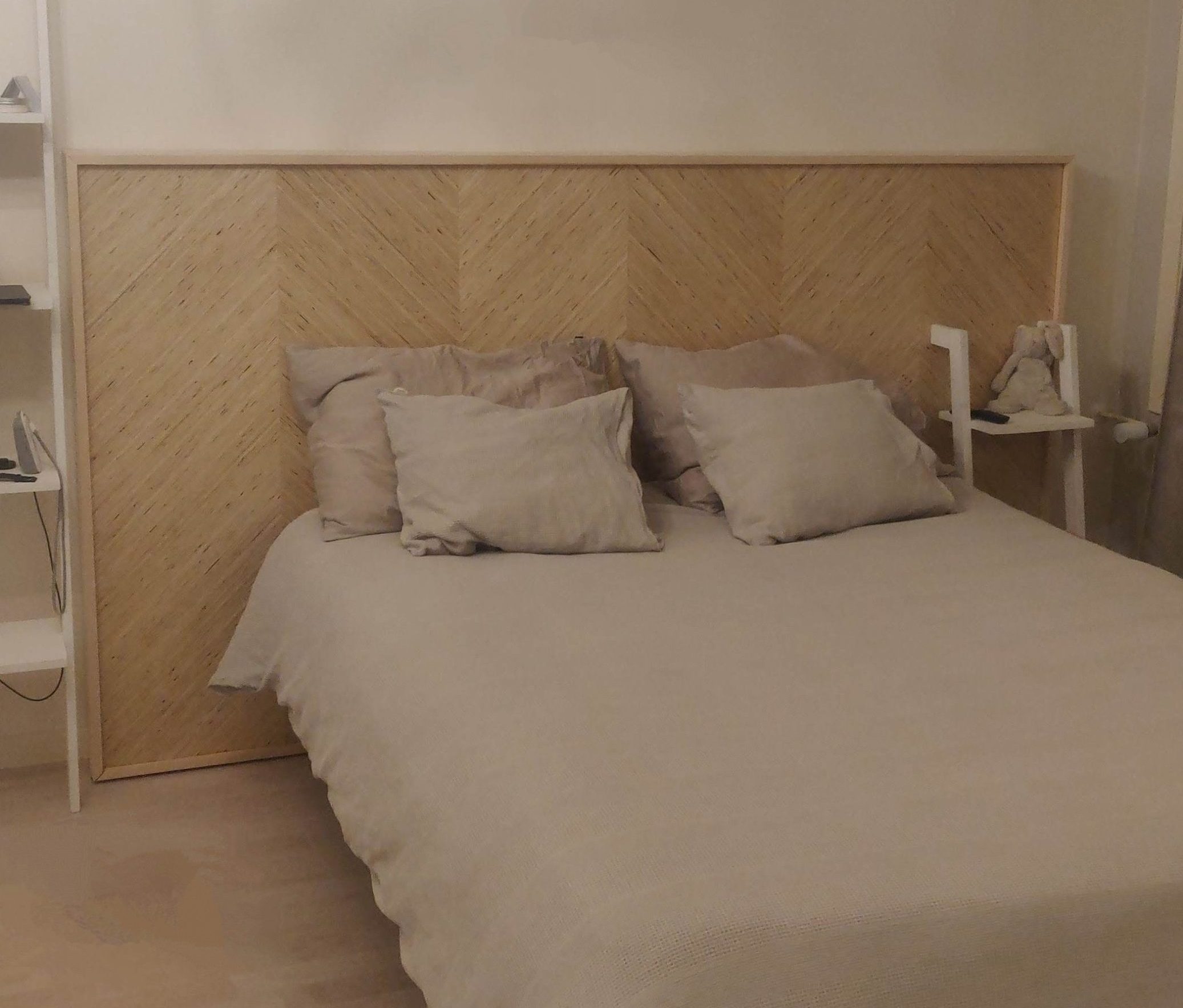 Sengegærde med sildebensmønster