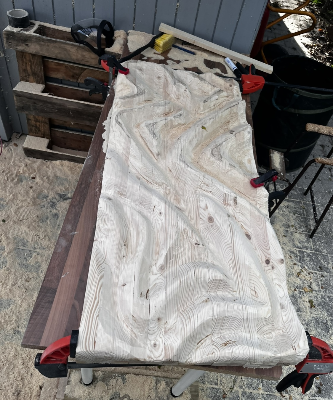 Trækunst af limede lægter