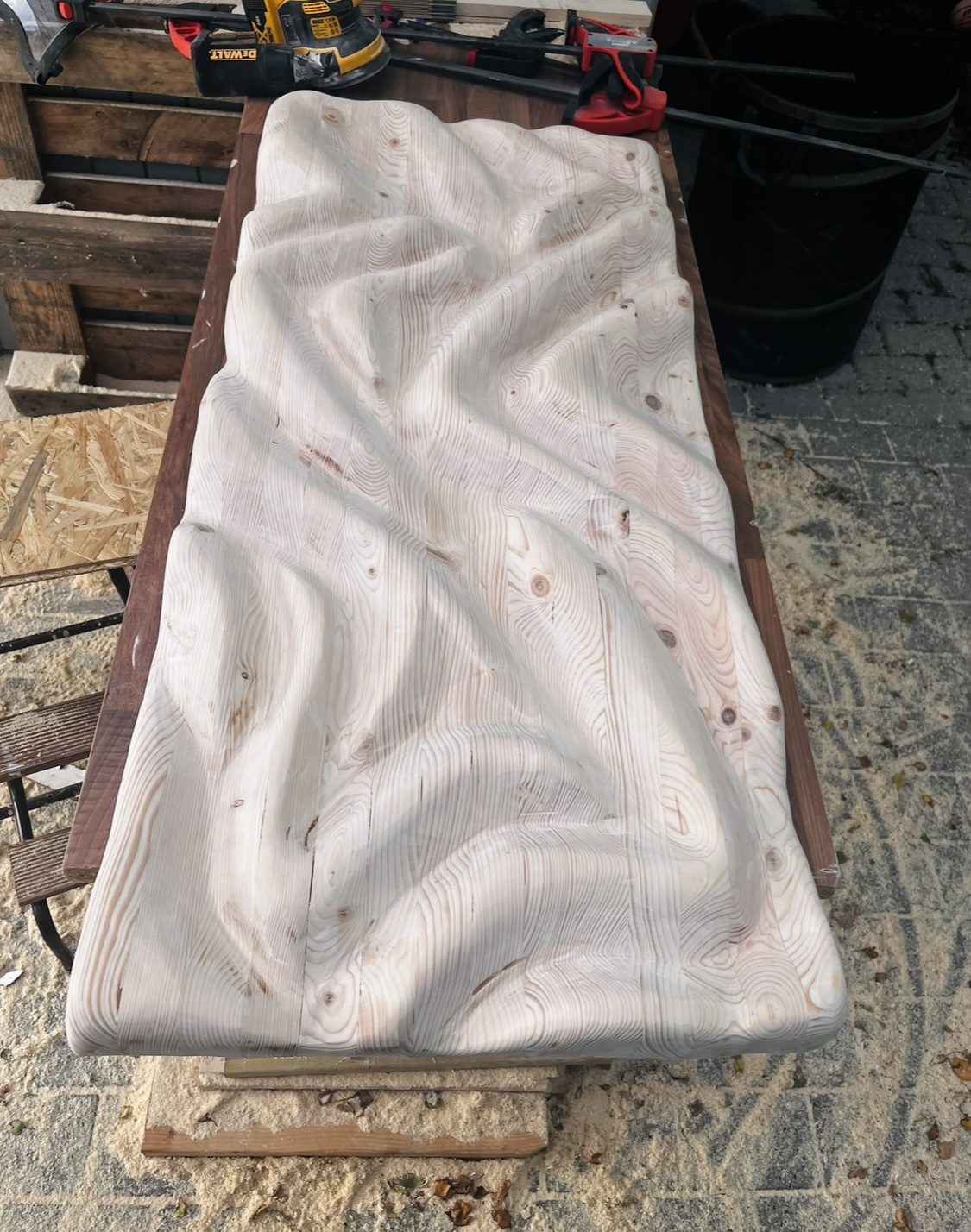 Trækunst af limede lægter