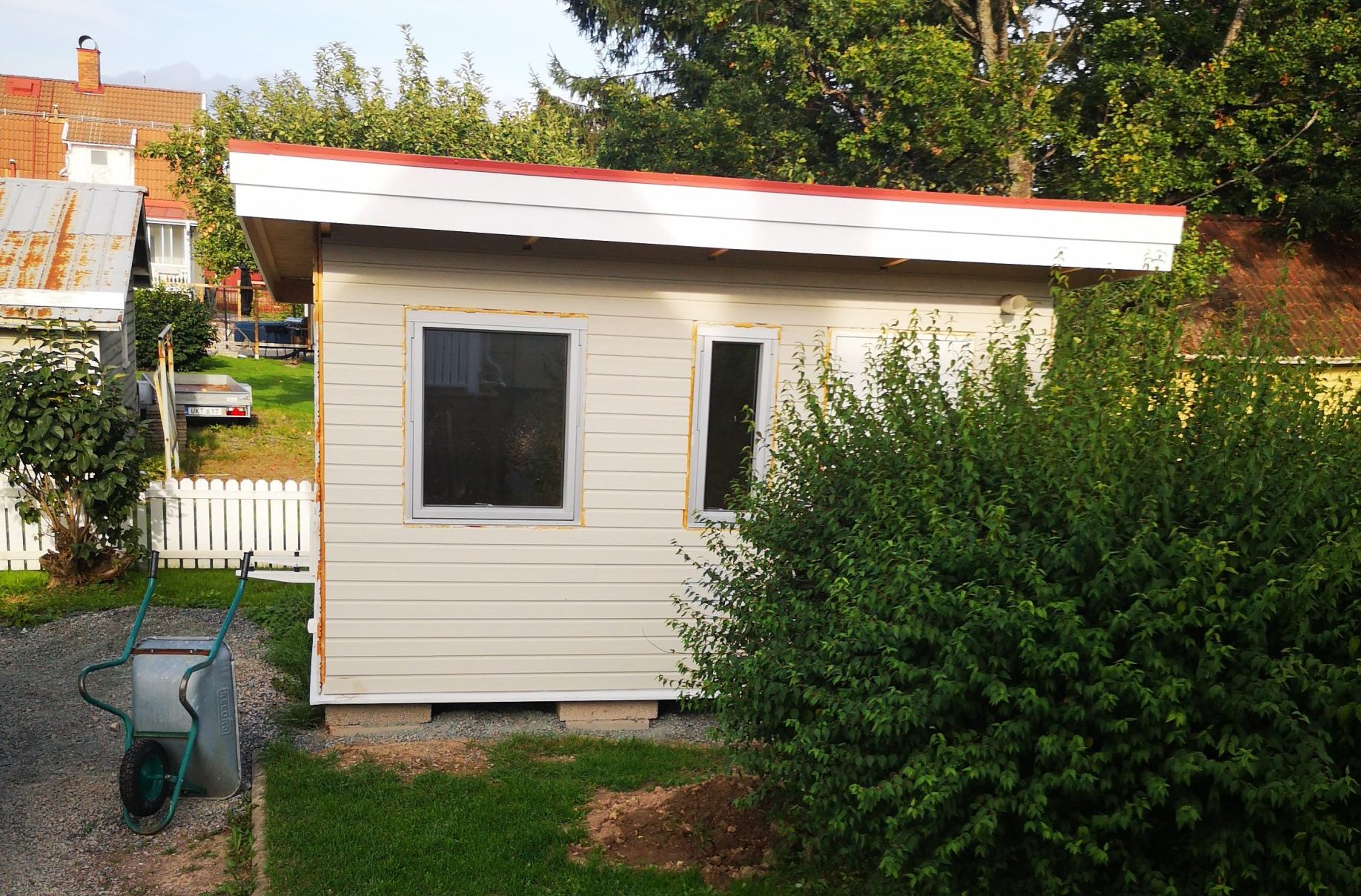 Haveskur med ensidig taghældning