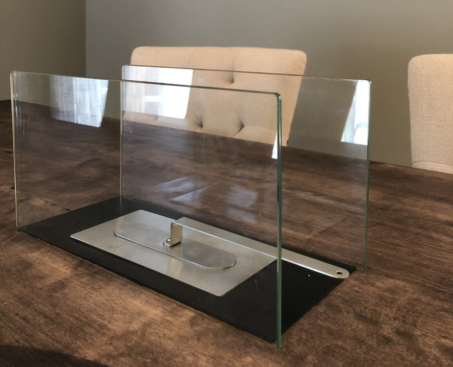 Bordsskiva med biokamin