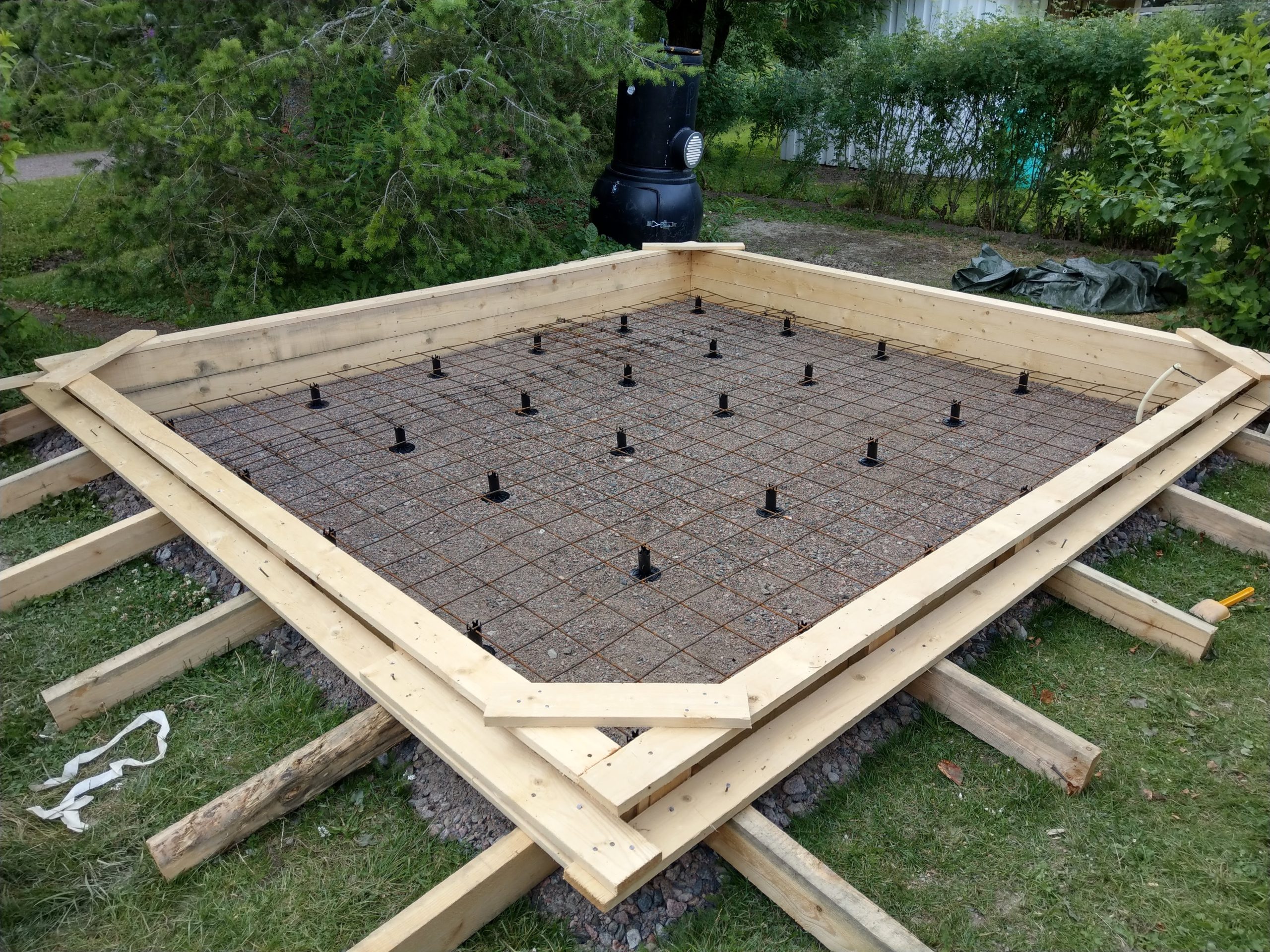 Timmerstuga för förvaring