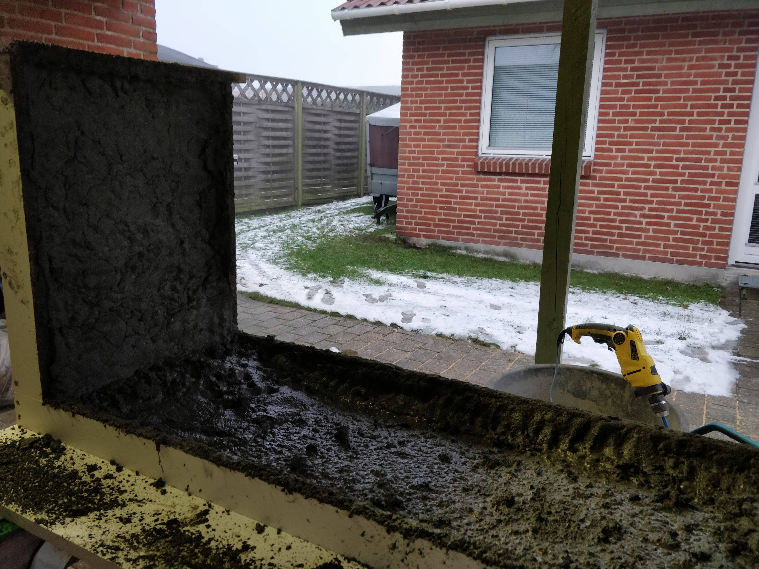 Betongbenk av fiberbetong