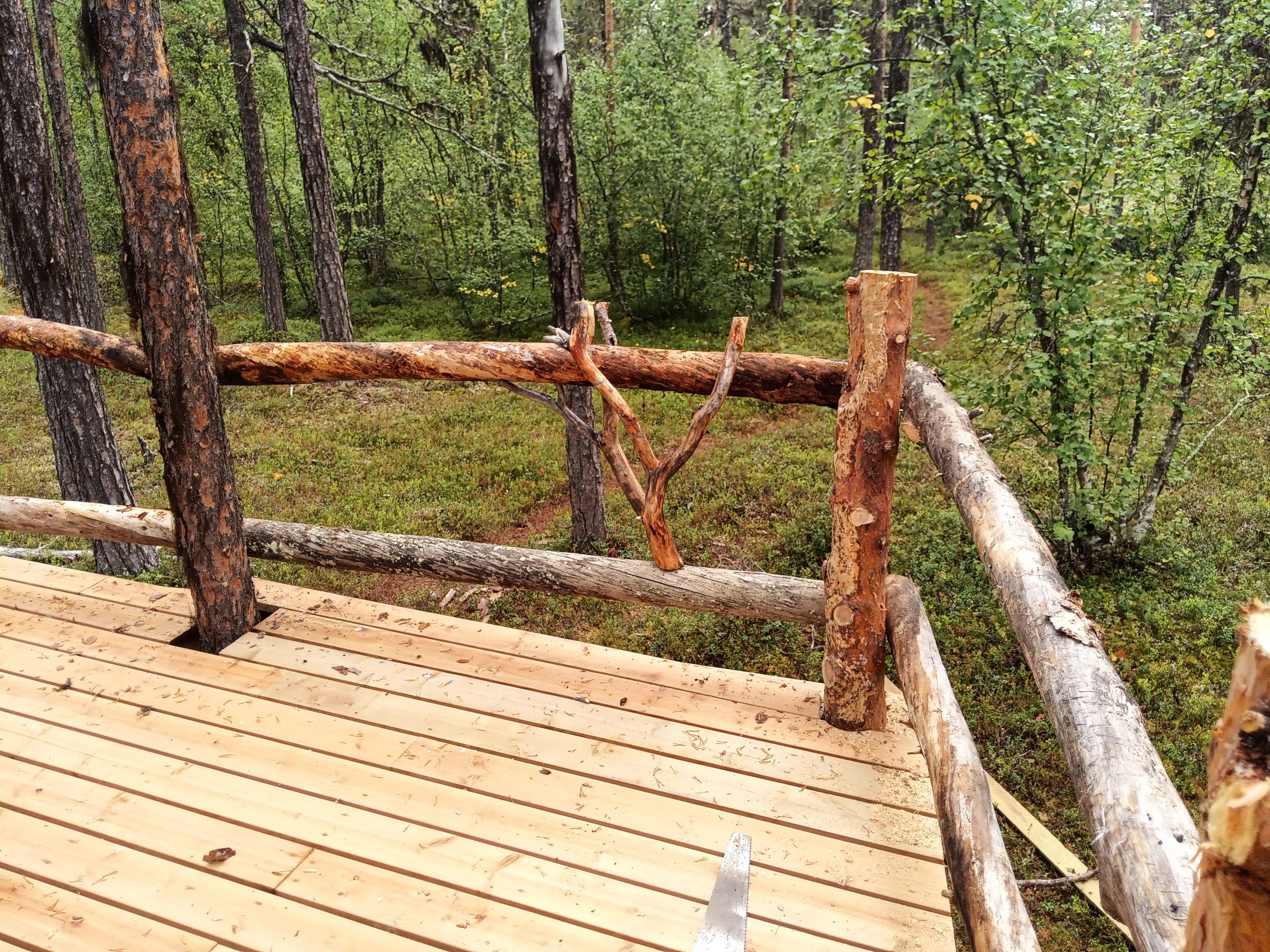 Trästuga av återvunna material