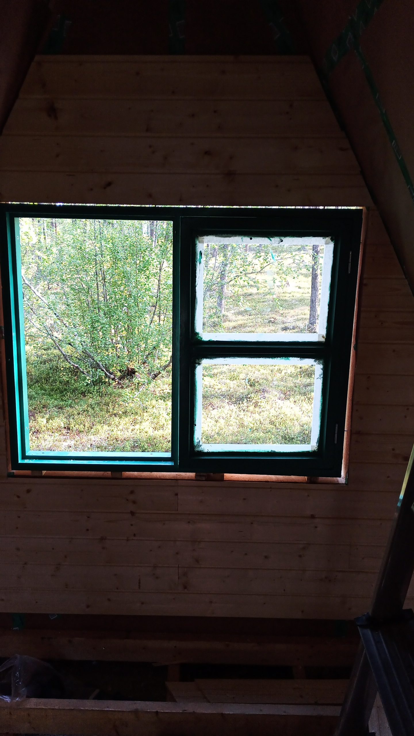 Trästuga av återvunna material