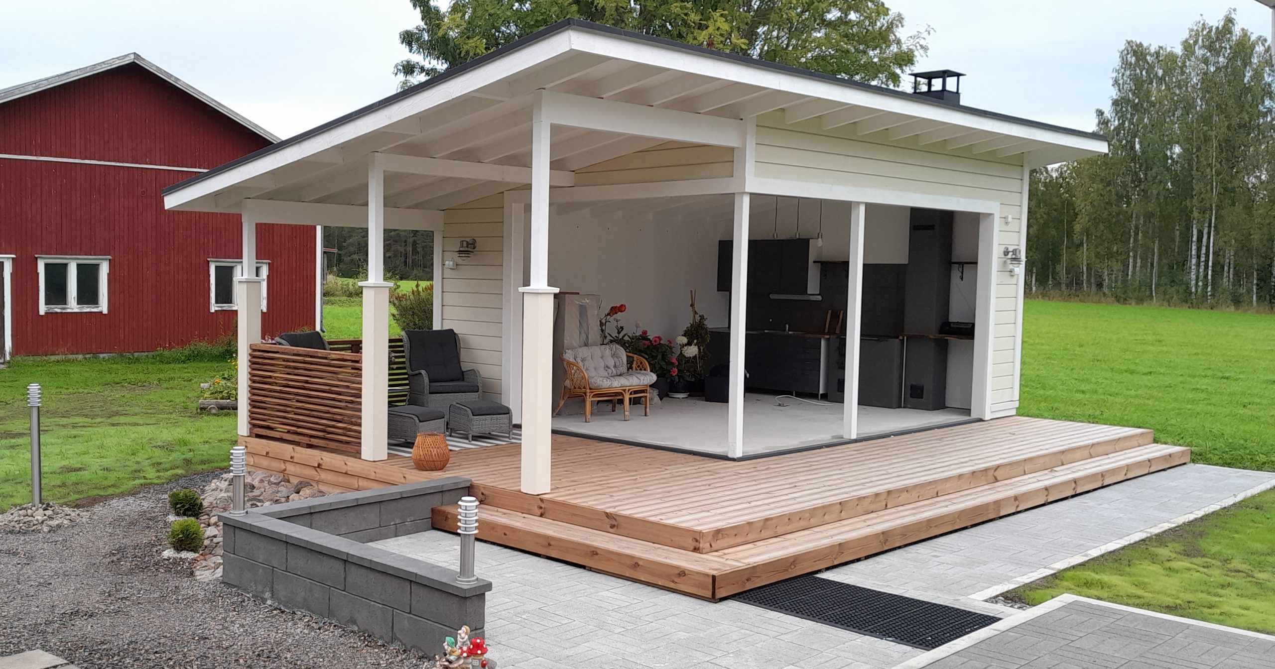 Fristående uterum med kök