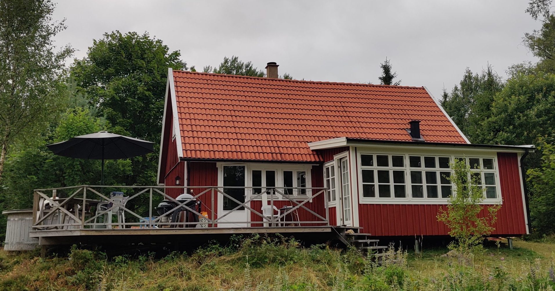 kesämökin laajennus