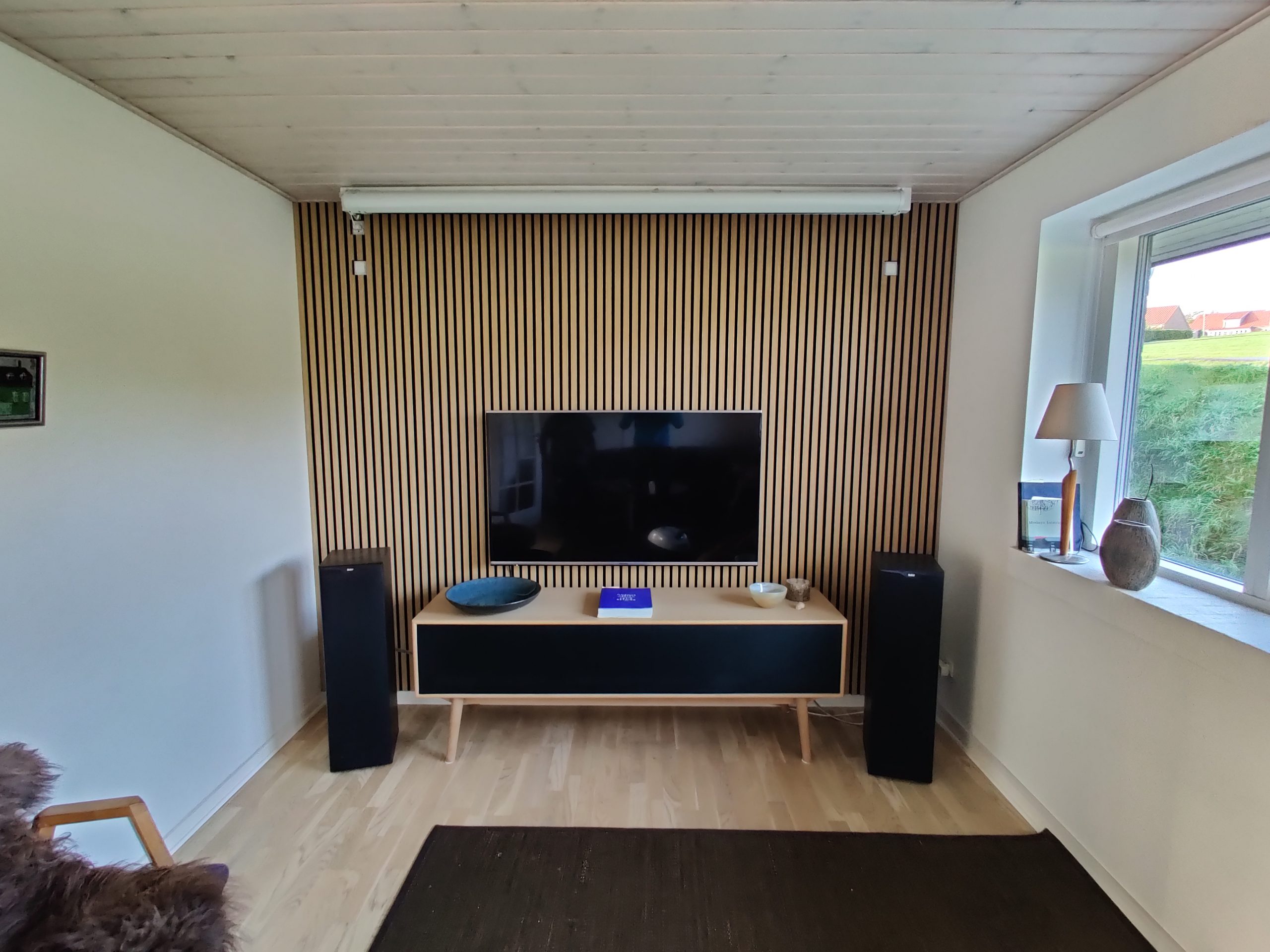 TV væg med akustikpane