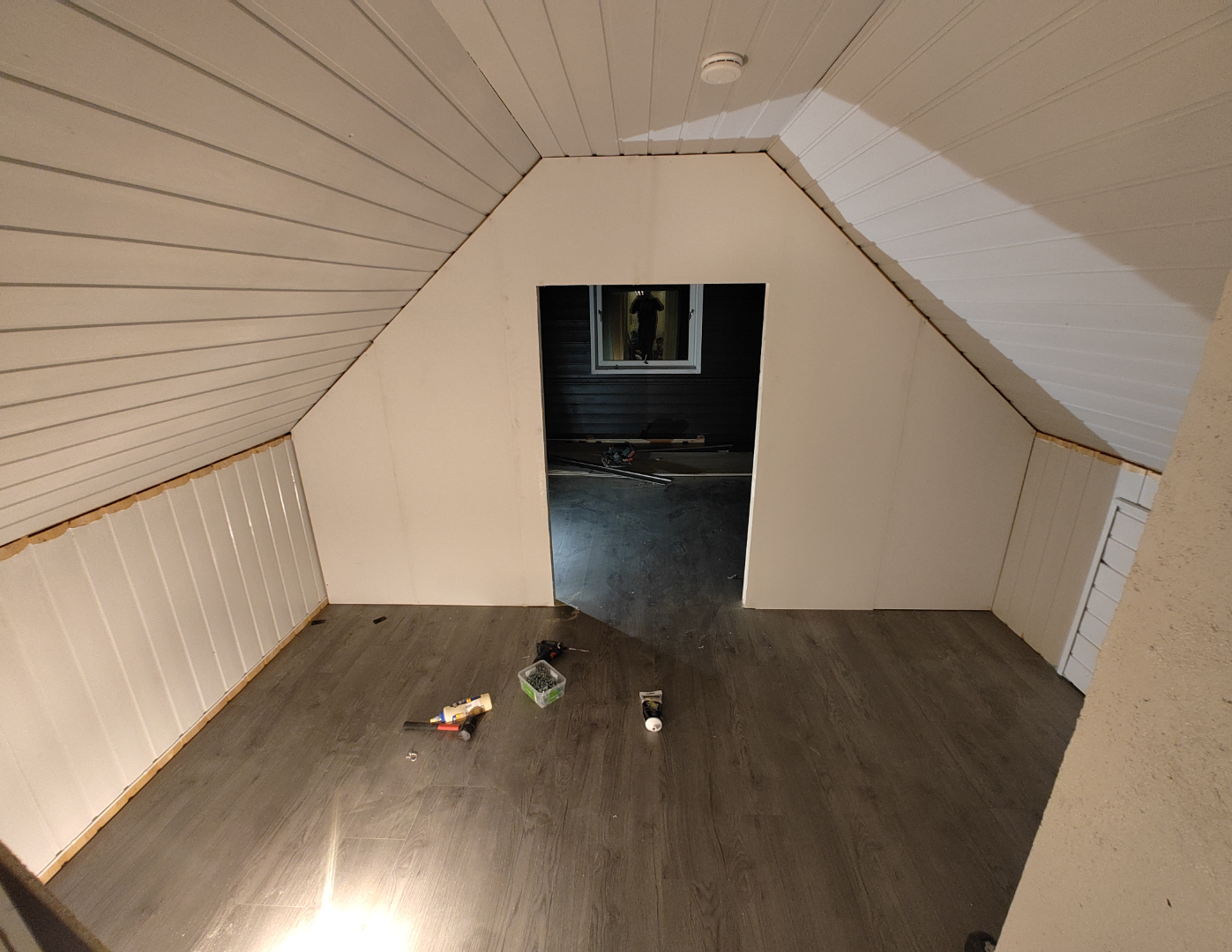 Gamingrom på loftet