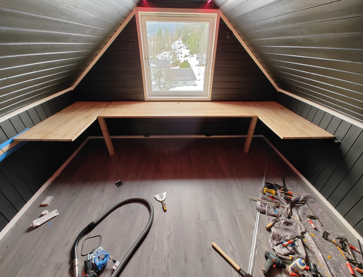 Gamingrom på loftet