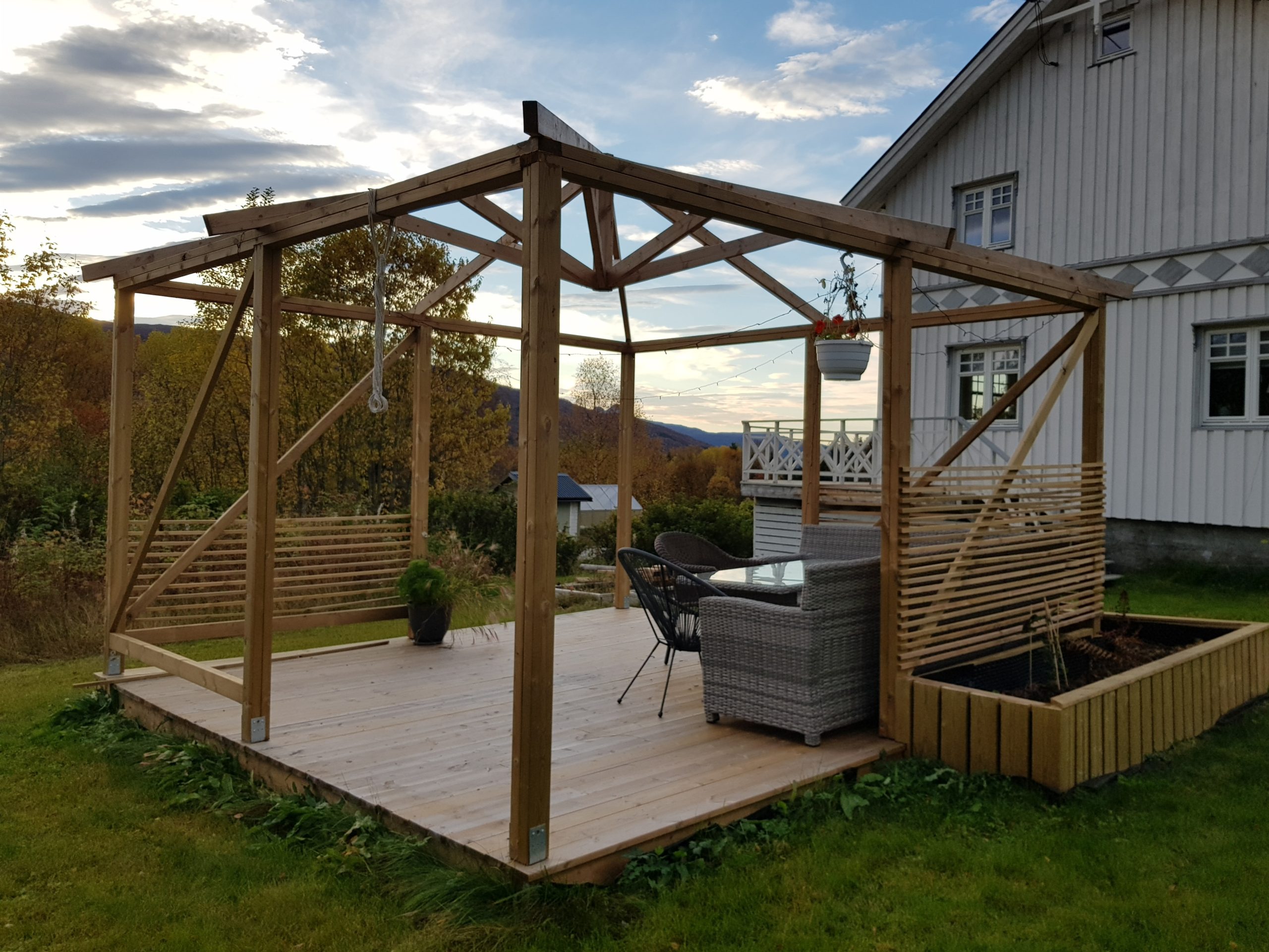 Pergola med konge