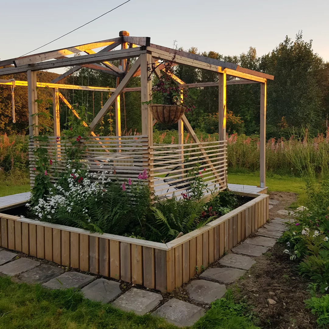 Pergola med konge