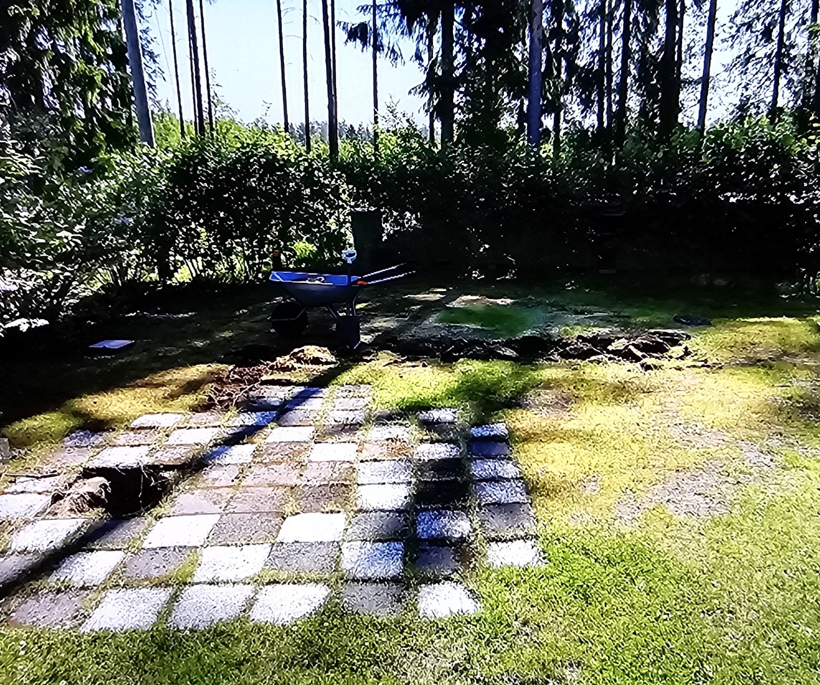 Pergola på punktfundament