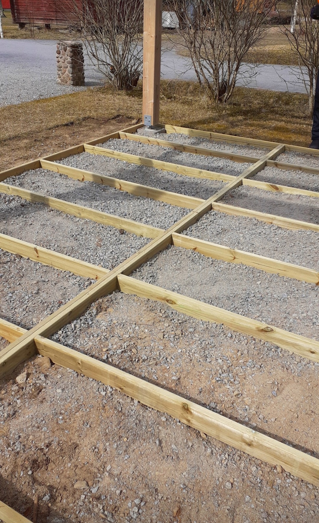 Pergola på punktfundament