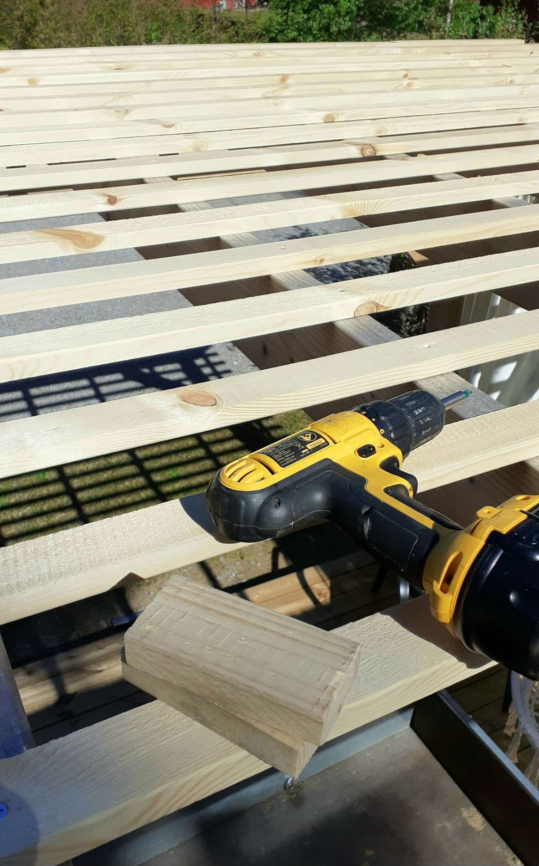 Pergola på punktfundament