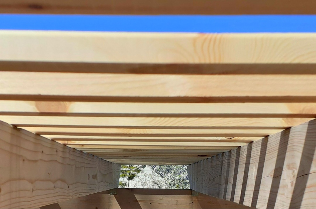 Pergola på punktfundament