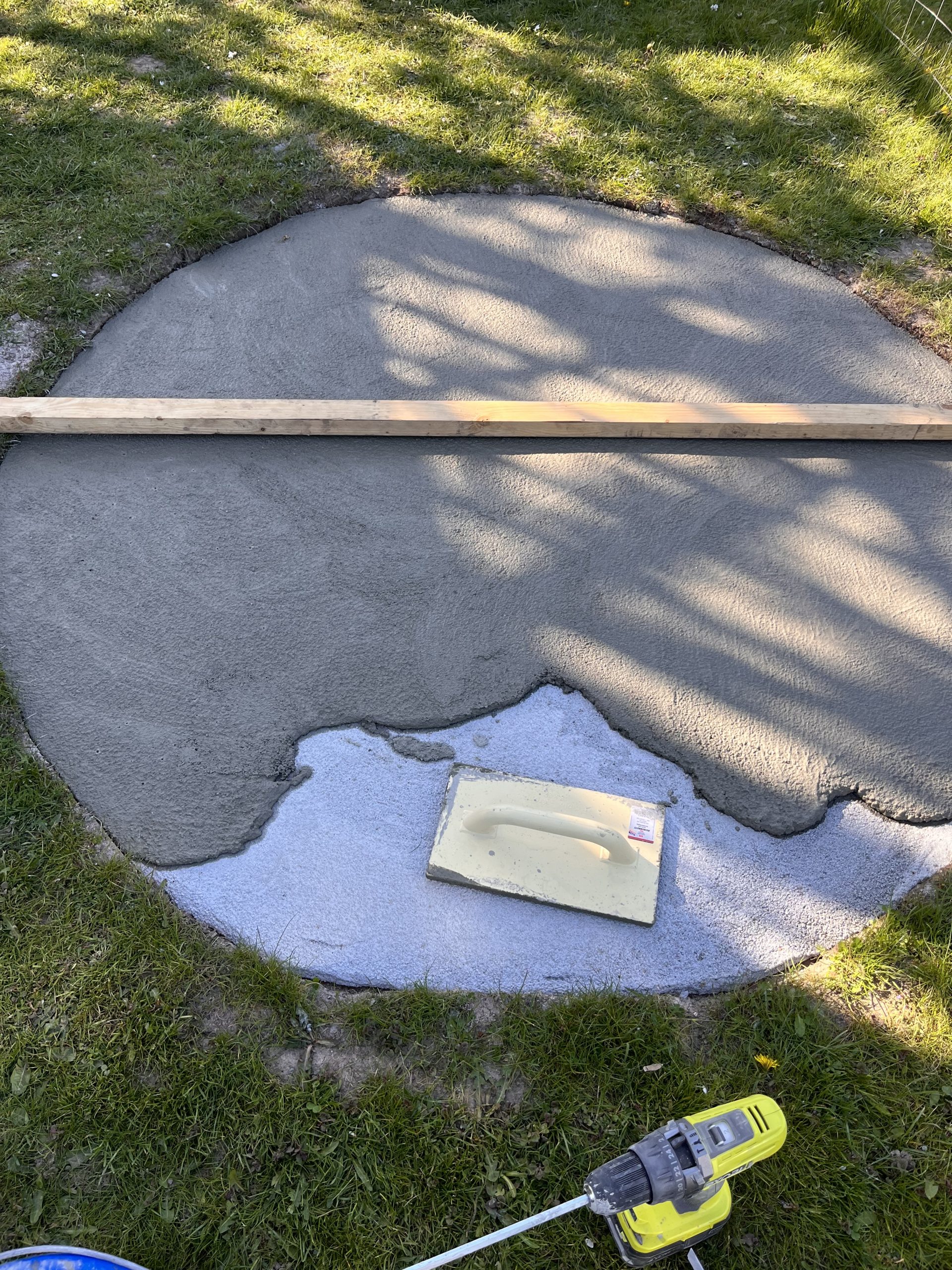 Rund mosaik terrasse