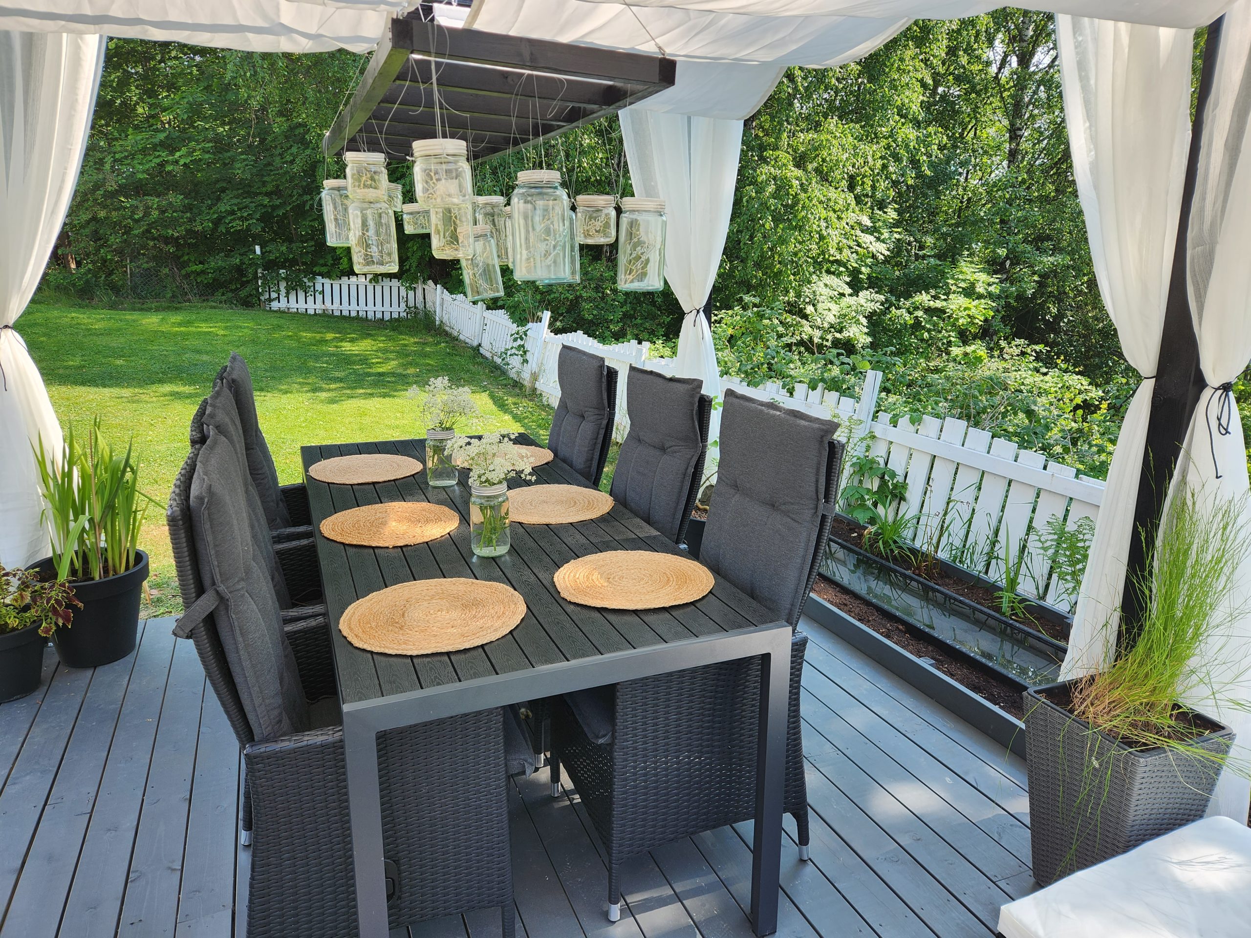 Puuterassi katoksella